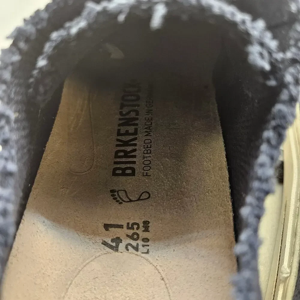 BIRKENSTOCK MEN'S 8 BEND LOW DECON MIDNIGHT TEXTILE FRAYED NARROW 1027296 NWOB